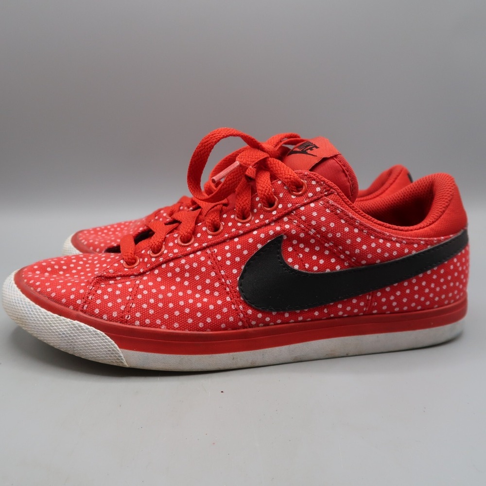 Nike Match Supreme Print Sneakers Red Black Polka Dots Women's Size 8.5